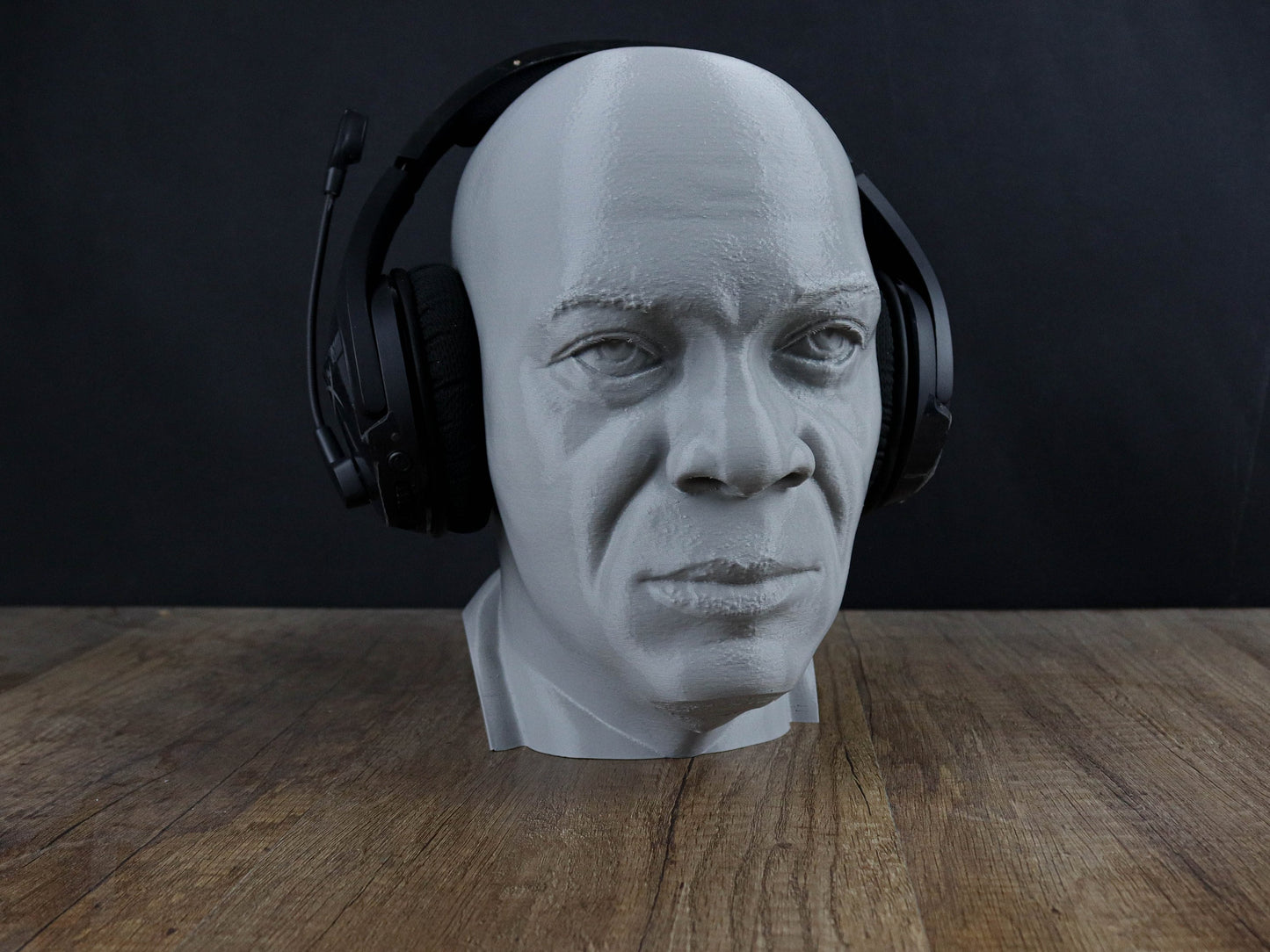 Samuel L Jackson 3d Bust, Headphone Holder Sculpture