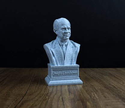 Dwight D. Eisenhower Bust, 34th US President Sculpture