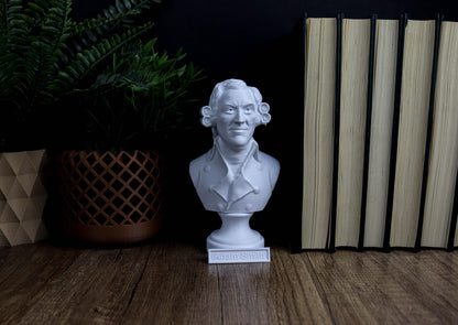 Adam Smith Bust, Wealth of Nations Inspired Decor Sculpture