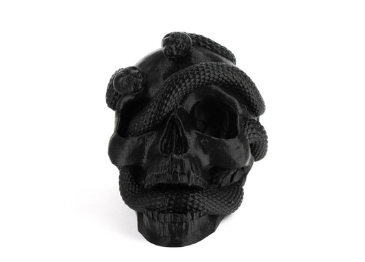Skull and Snake Headphone Holder, Headset Stand, Bust, Sculpture, Decoration