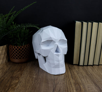 Low Poly Skull Headphone Holder, Skull Horror Decor Headphone stand