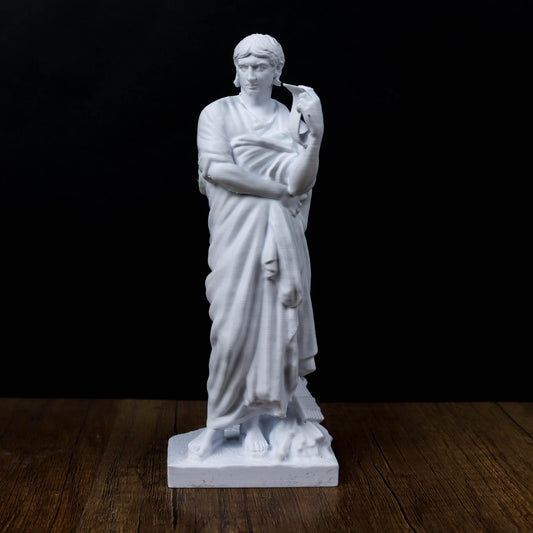 Virgil statue, Roman poet sculpture, classical decor