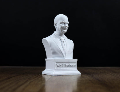Dwight D. Eisenhower Bust, 34th US President Sculpture