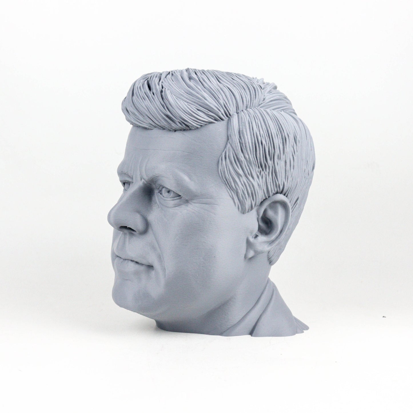 John F. Kennedy Headphone Holder, JFK Head Statue, Desktop Decor Headphone Stand, Bust