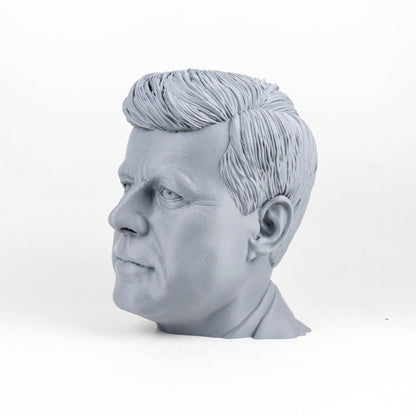 John F. Kennedy Headphone Holder, JFK Head Statue, Desktop Decor Headphone Stand, Bust