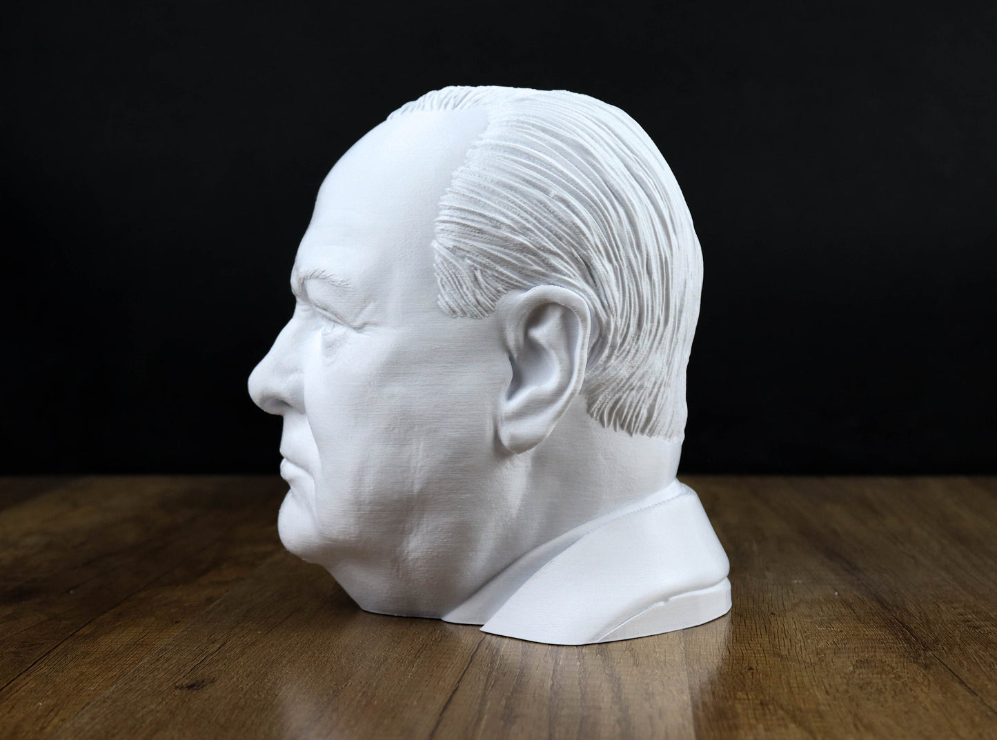Winston Churchill Bust, British Prime Minister Sculpture, Headphone Holder Decoration