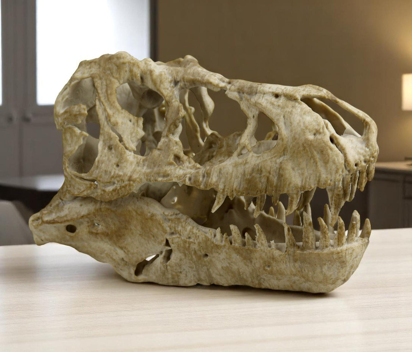 T-rex skull, TRex Aged Skull Replica, Prehistoric Dinosaur Fossil Decor, Jurassic Collectible Gift