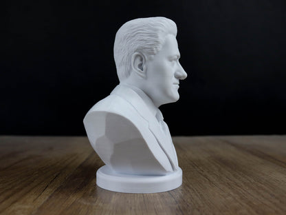 Bill Clinton Bust, 42nd president of the United States 3d Sculpture