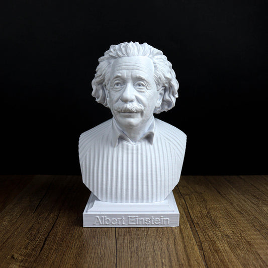 Albert Einstein Bust, German Physicist and Mathematician Desktop Statue