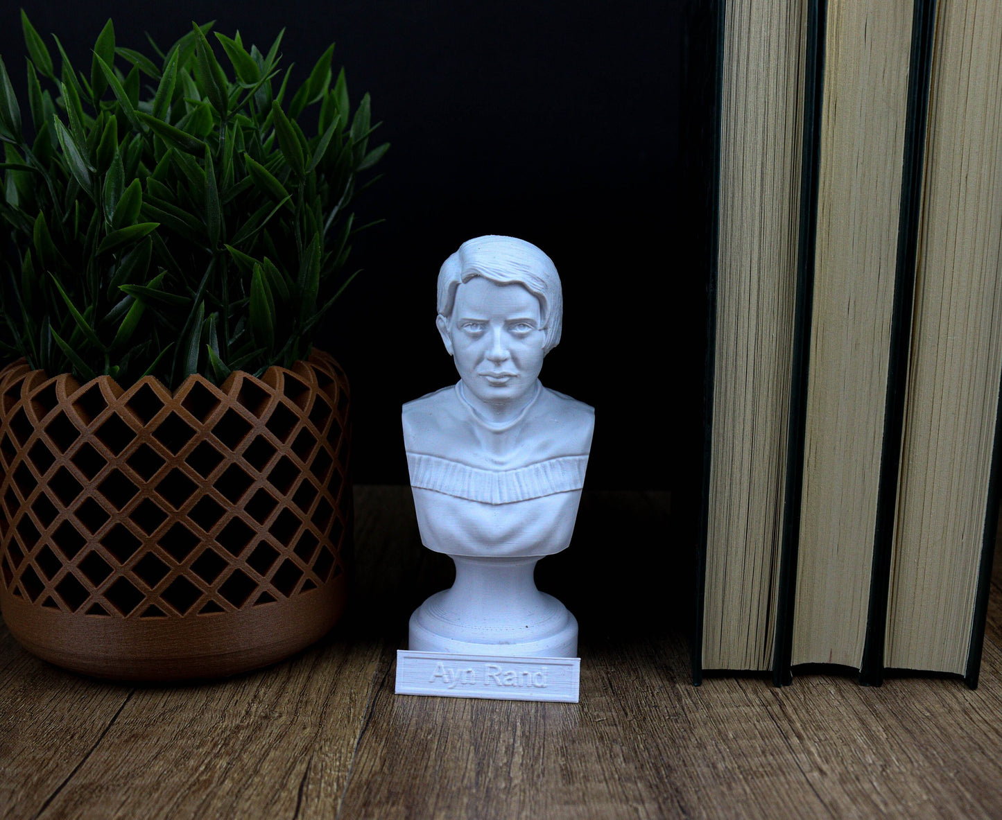 Ayn Rand Bust, Iconic Philosopher Statue, Bookshelf Home Decor