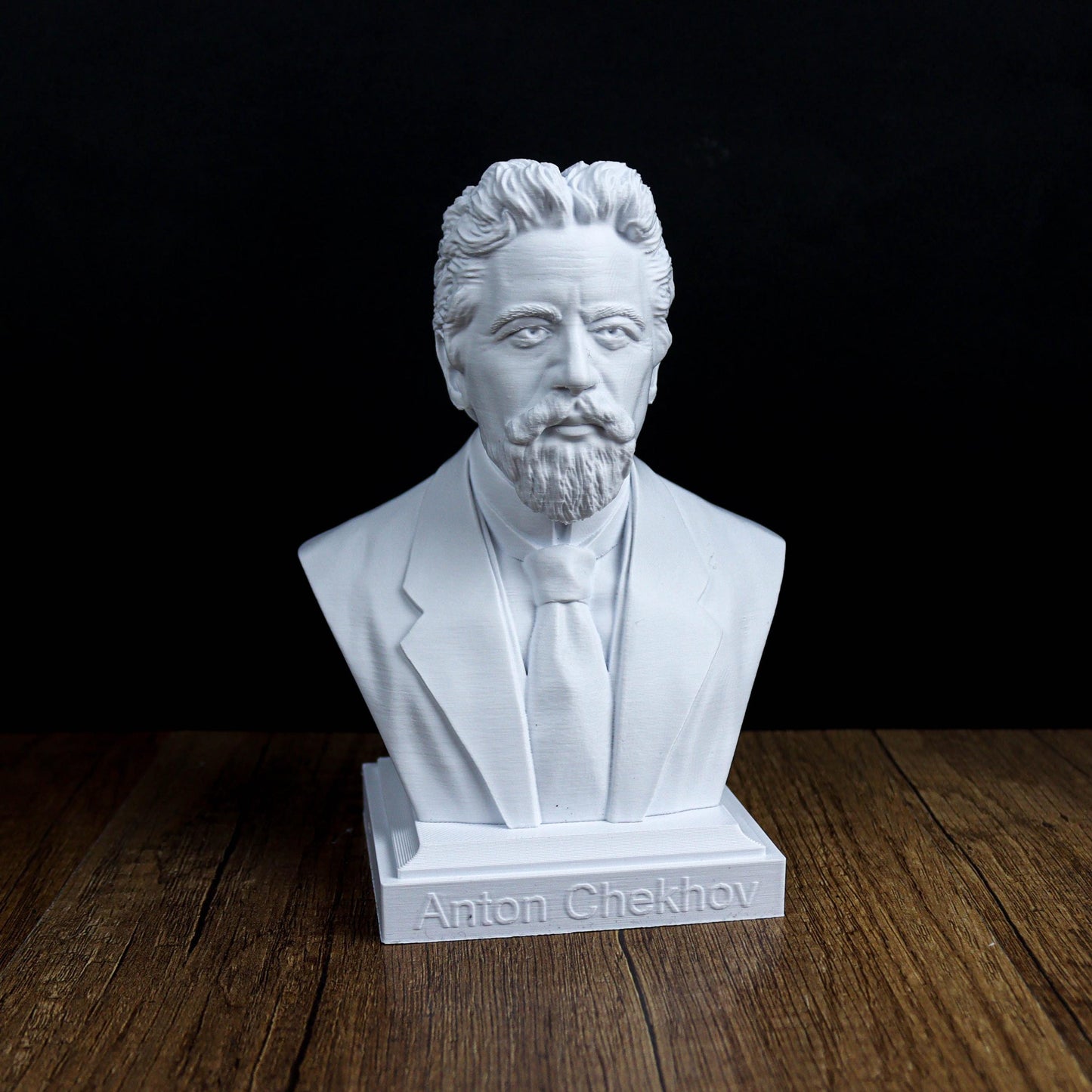 Anton Chekhov Bust, Russian Writer Sculpture, Bookshelf Decor for Literature Lovers