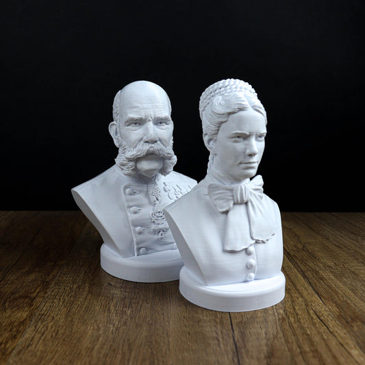 Empress Elisabeth Sisi of Austria and Franz Joseph I Statues