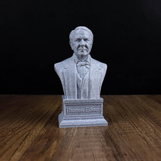 Thomas Edison Bust, American inventor Statue, Sculpture Decoration ,Home Decor