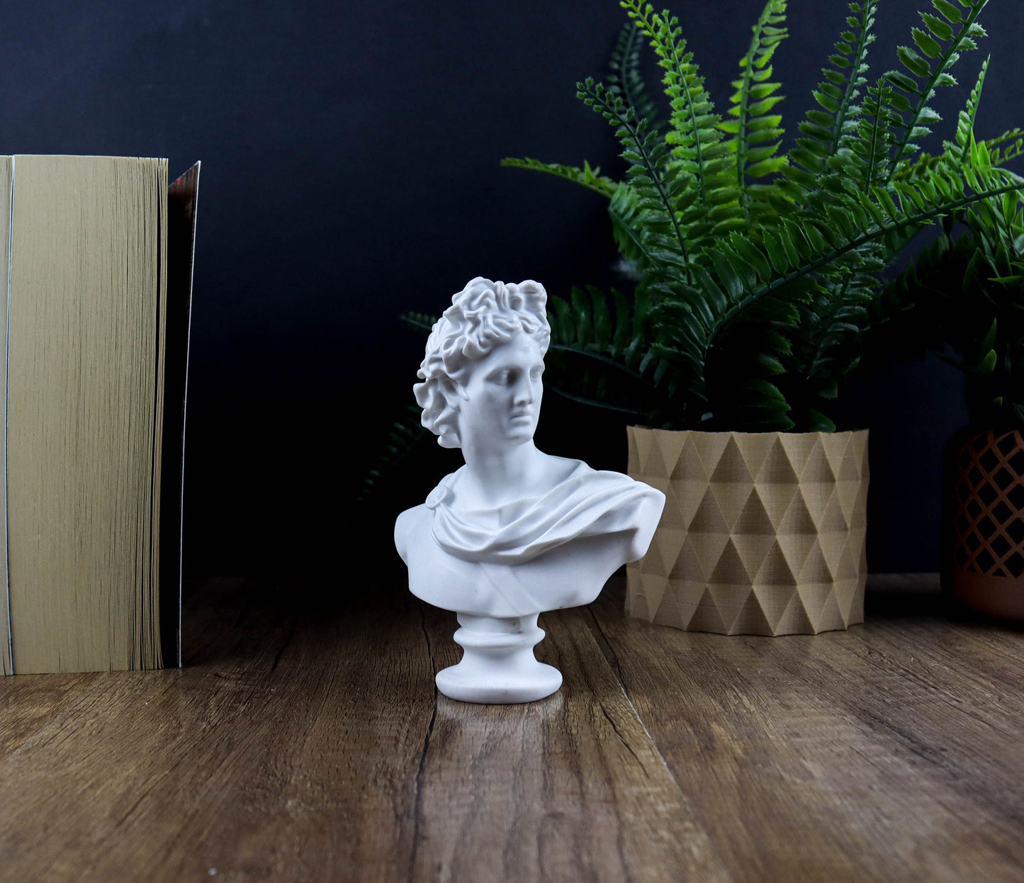 Apollo Bust Sculpture, 15cm (5.9") Greek God Figurine, Greek Mythology Gift