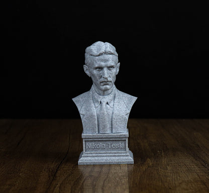 Nikola Tesla Bust, Serbian-American Inventor Statue, Sculpture Decor