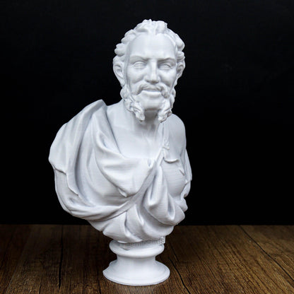 Democritus Bust, Greek philosopher statue, Cassical Decor
