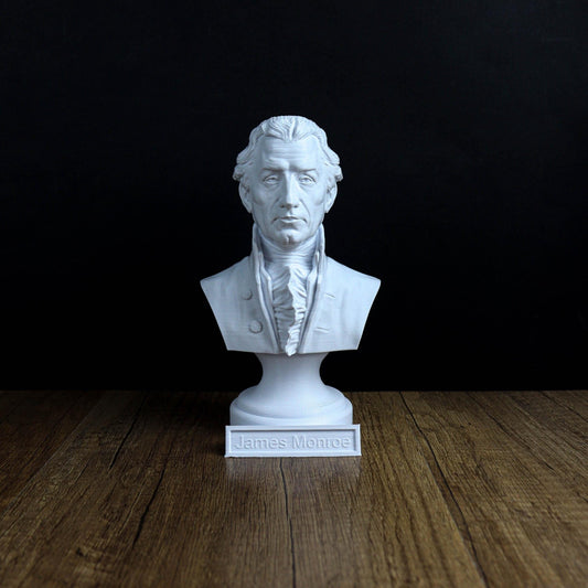 James Monroe Bust, 5th U.S. President, Founding Father of the United States, Patriotic Gift for History Enthusiasts