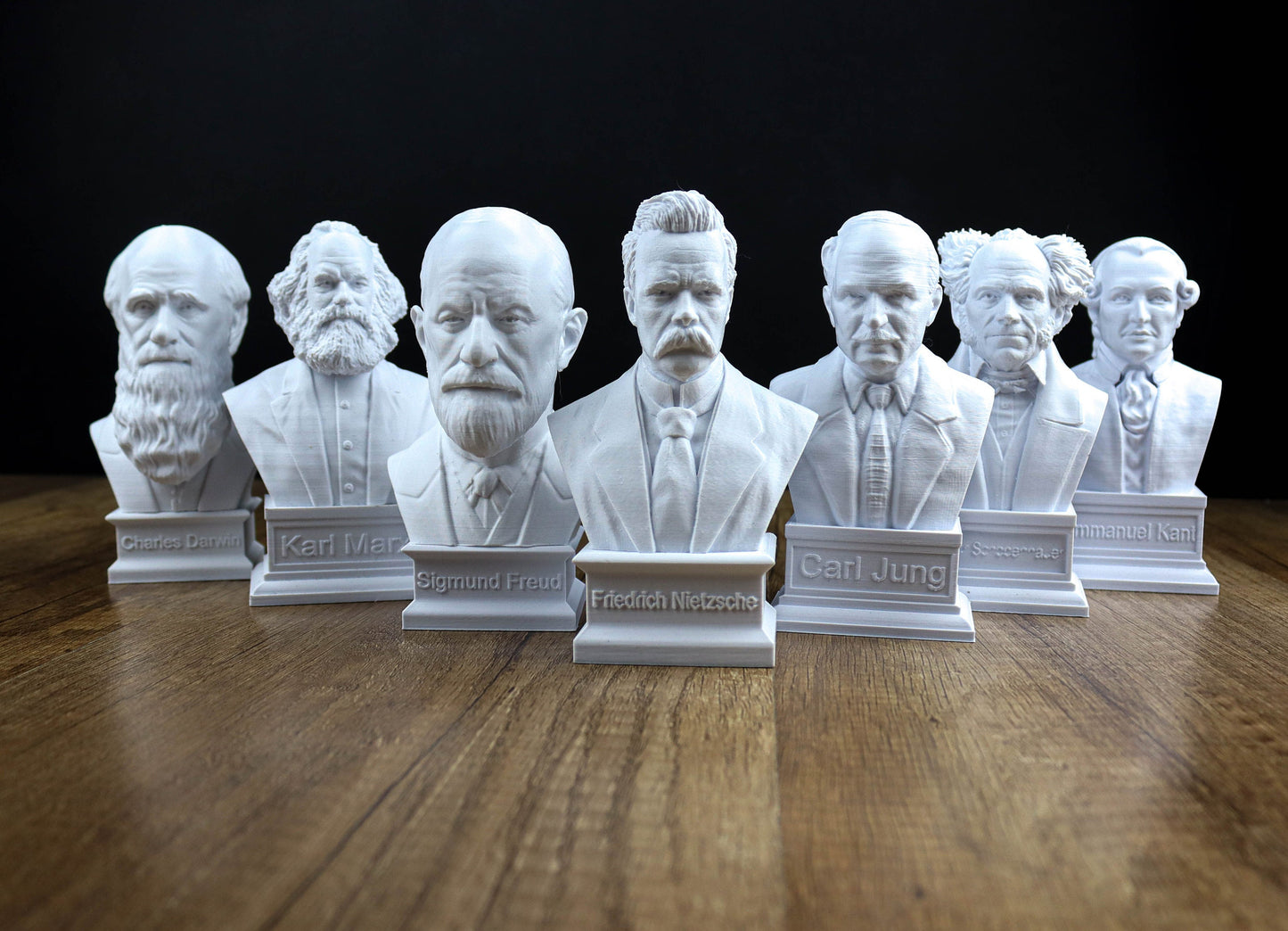 Philosophers Busts Value Pack Collection: Friedrich Nietzsche, Sigmund Freud, Schopenhauer, Karl Marx, Immanuel Kant, Karl Jung, Darwin