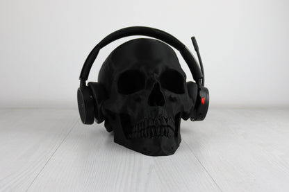 Human Skull Headphone Holder, Skull Horror Decor Headphone stand