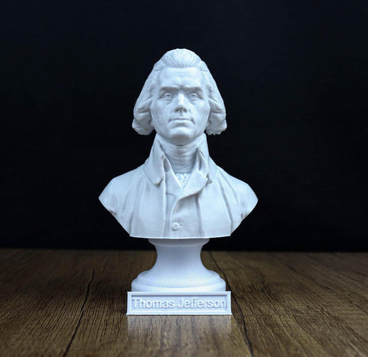 Thomas Jefferson Bust, Founding Father sculpture, American history decor