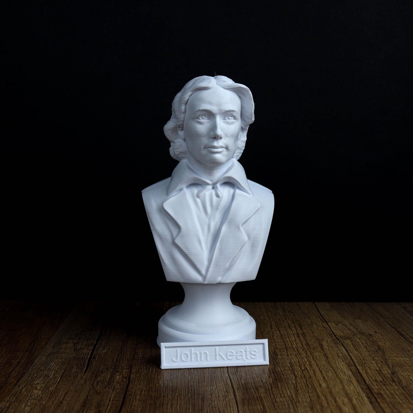 John Keats Bust, Romantic Poet Sculpture, Literary Bookshelf Decor, Gift for Poetry Lovers