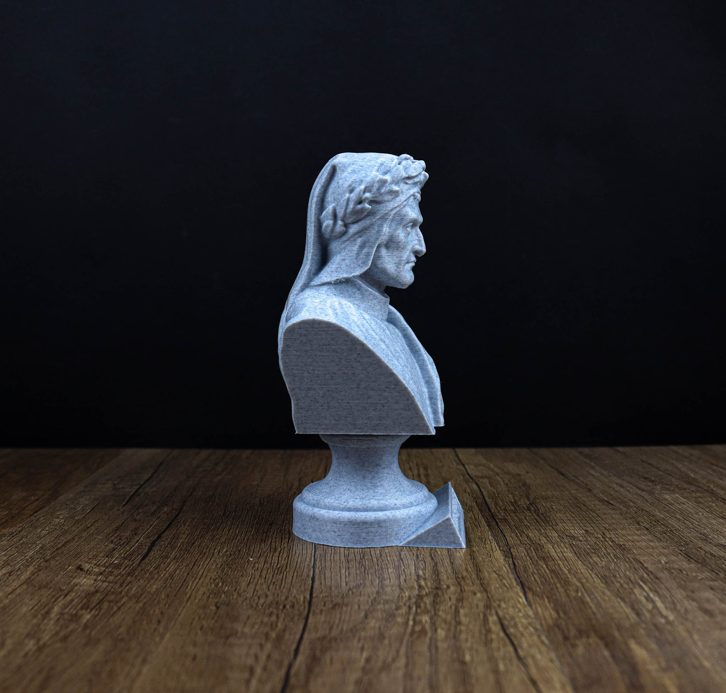 Dante Alighieri Bust, Italian Poet Sculpture Active