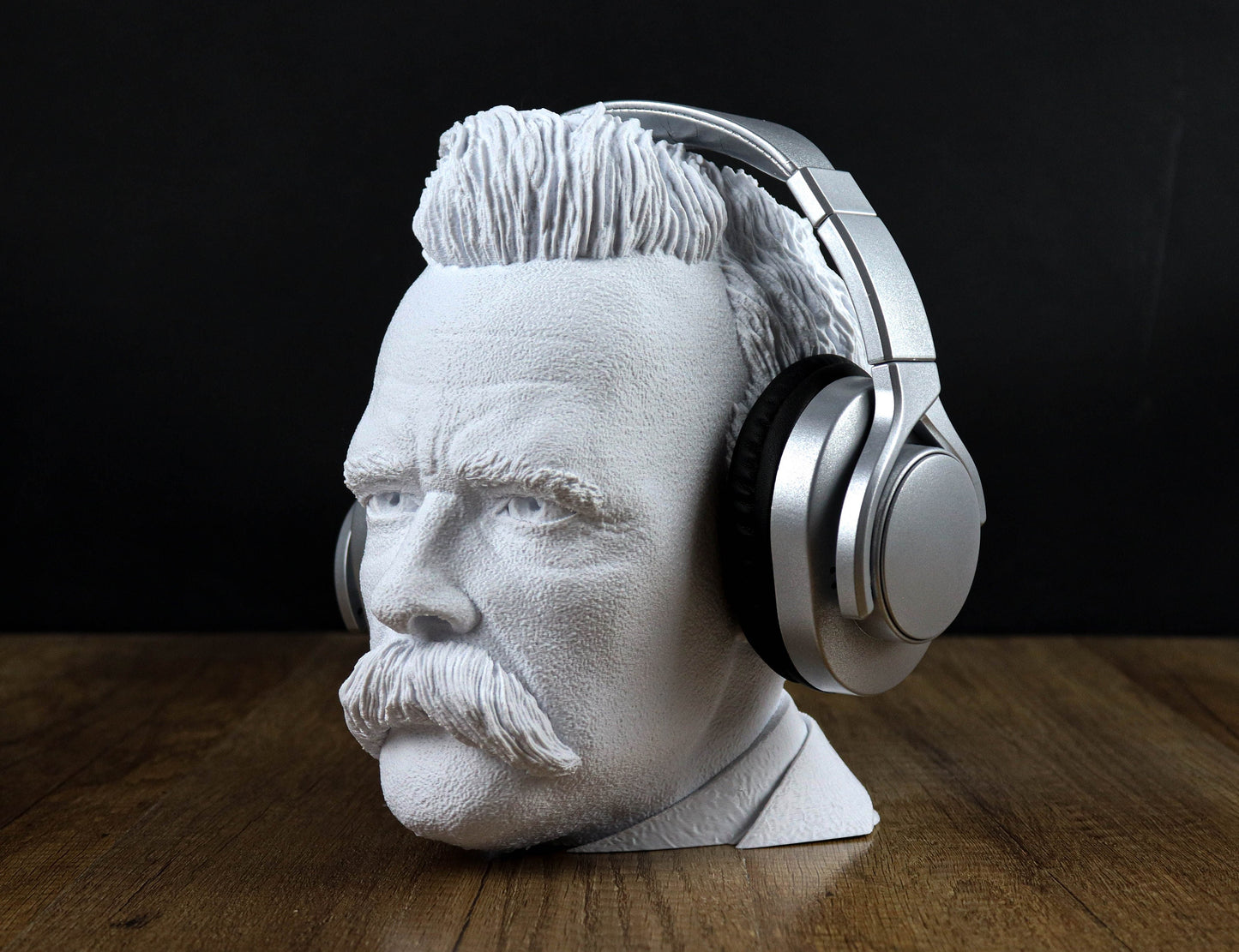 Friedrich Nietzsche Bust, German Philosopher Headphone Holder, Desktop Decoration