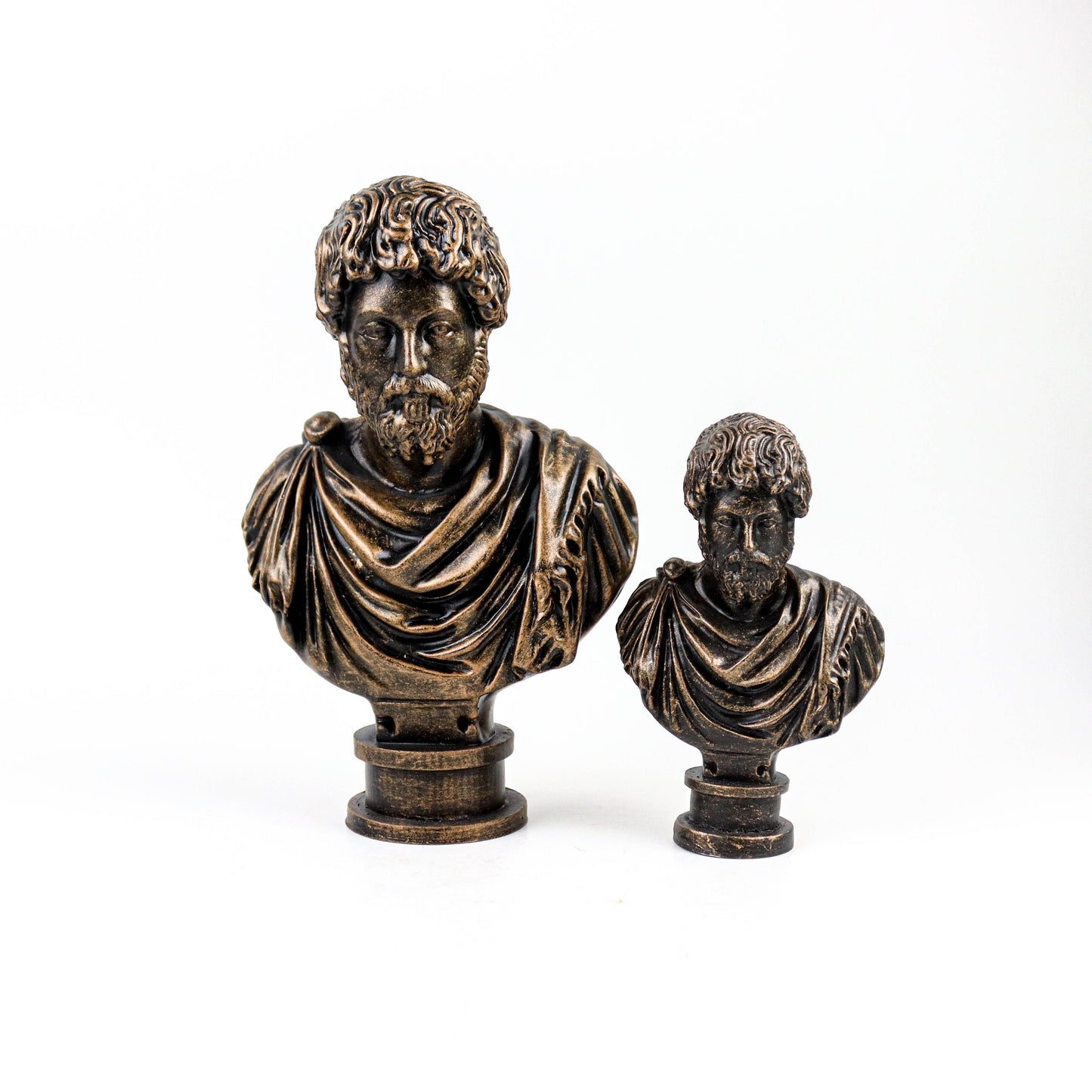 Statue of Marcus Aurelius Weathered/Aged 3d Bust Sculpture, Roman Statuette Decor