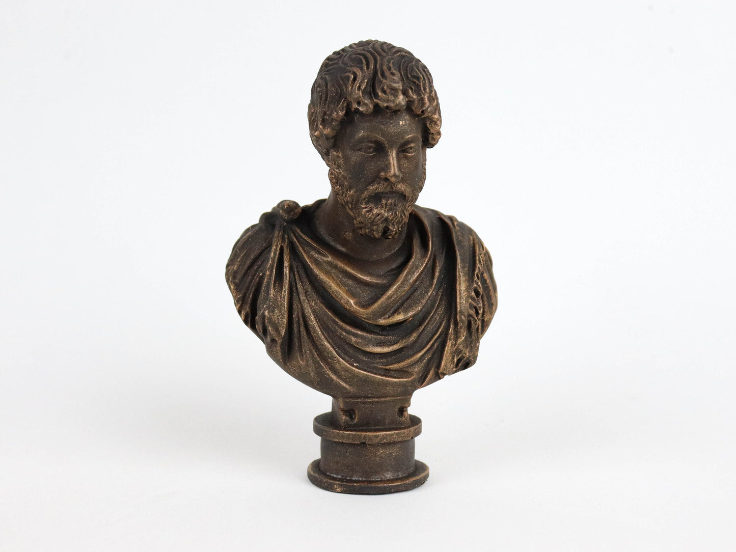 Statue of Marcus Aurelius Weathered/Aged 3d Bust Sculpture, Roman Statuette Decor