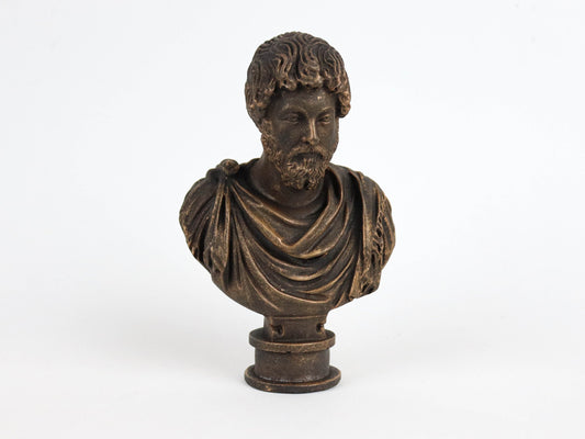 Statue of Marcus Aurelius Weathered/Aged 3d Bust Sculpture, Roman Statuette Decor