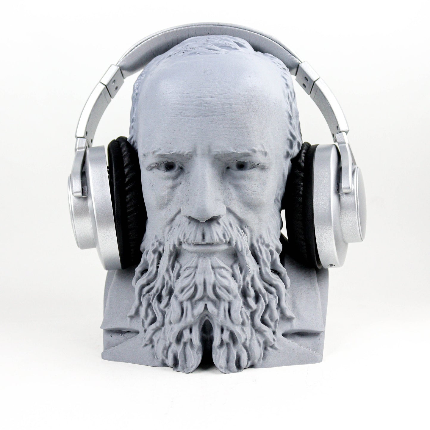 Fyodor Dostoevsky Headphone Holder, Russian Novelist Head Statue, Gift for Poetry