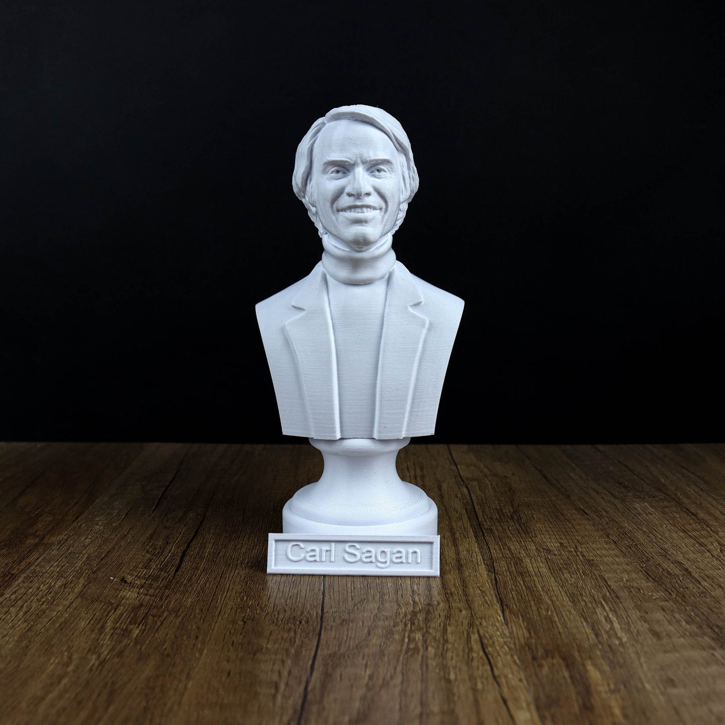 Carl Sagan Bust, American Astronomer Sculpture, Cosmologist Author Statue