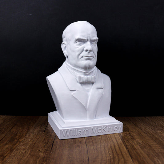 William McKinley Bust, 25th U.S. President Sculpture, Patriotic Home Decor