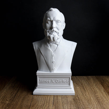 James A. Garfield Bust, 20th President of the United States, Historical Bookshelf Decor, Patriotic Gift for History Lovers