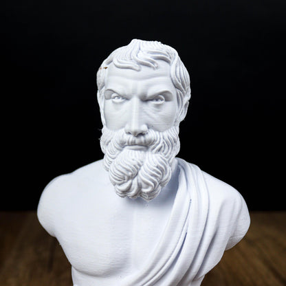 Lucretius bust, Roman philosopher statue, classical decor