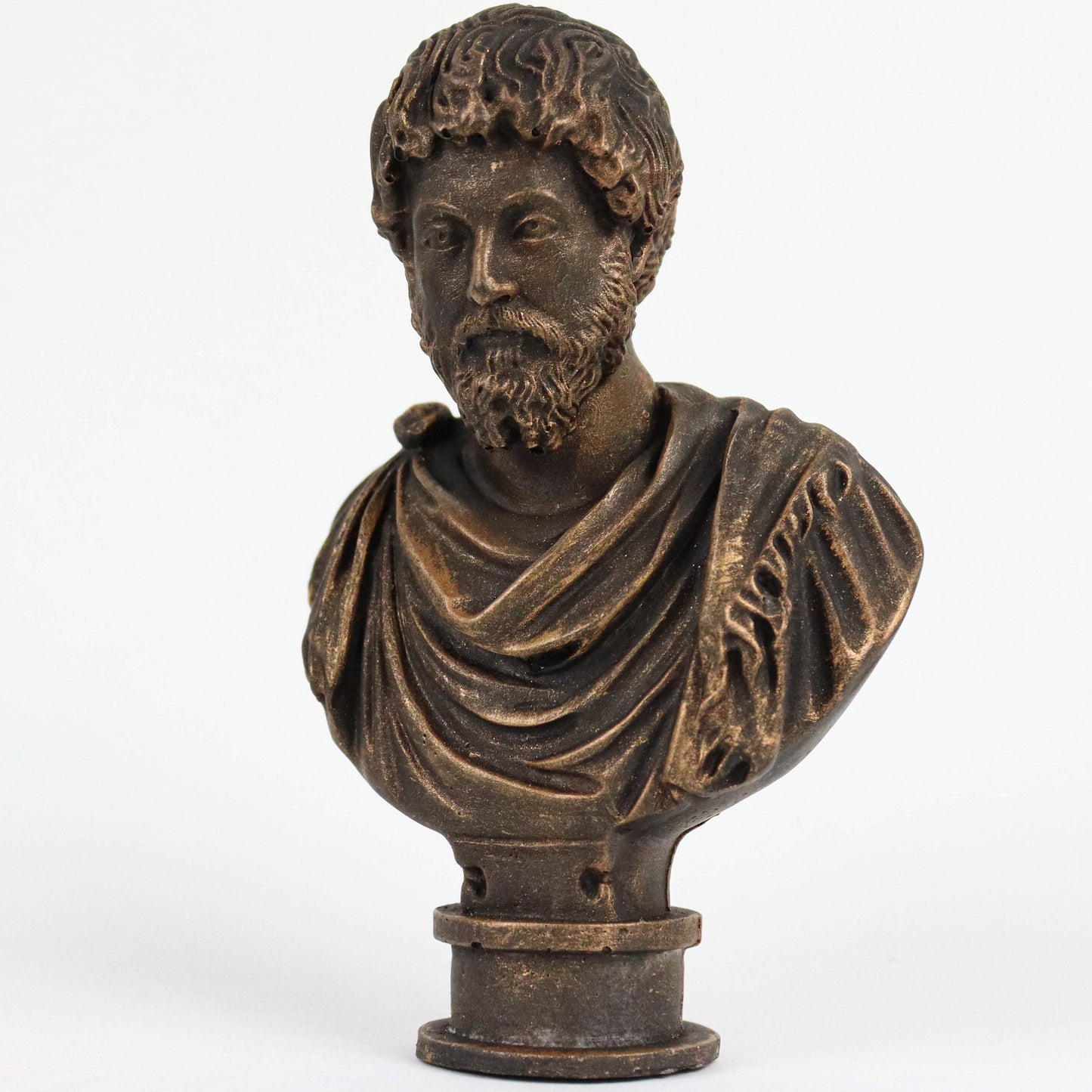 Statue of Marcus Aurelius Weathered/Aged 3d Bust Sculpture, Roman Statuette Decor