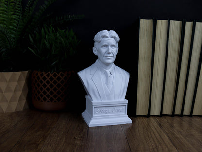 George Orwell Bust, English Writer Statue, Gift for Book Lover