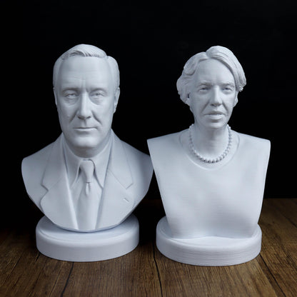 Eleanor and Franklin Roosevelt Busts