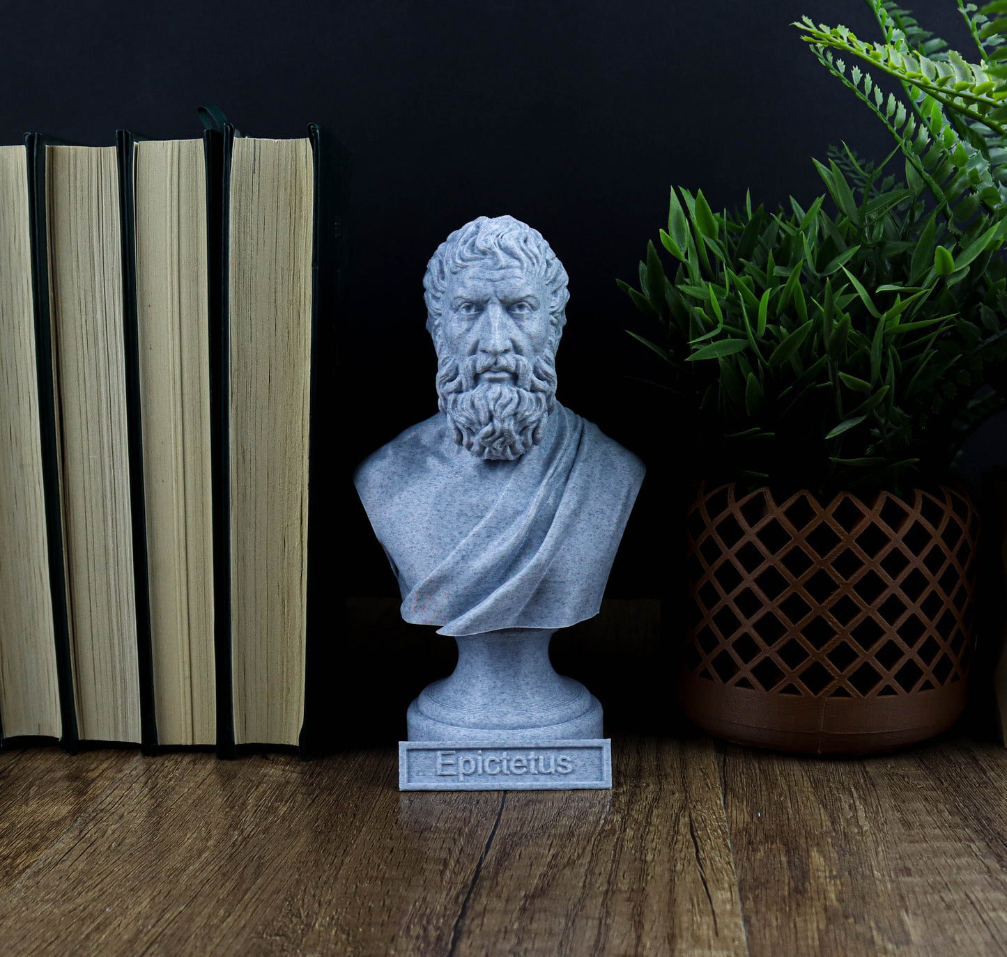 Epictetus Bust, Ancient Greek Philosopher Figurine, Stoic Philosopher Sculpture