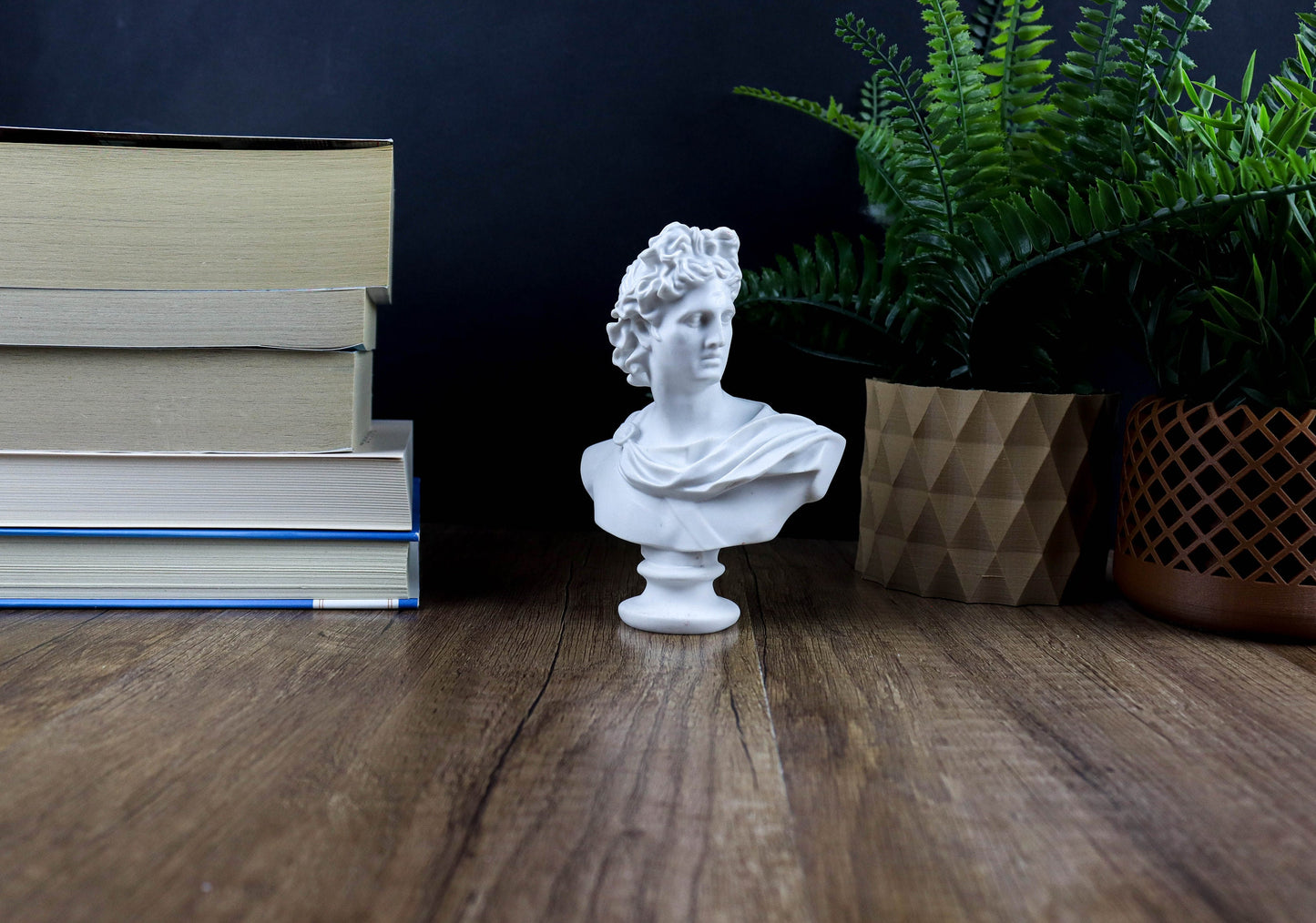 Apollo Bust Sculpture, 15cm (5.9") Greek God Figurine, Greek Mythology Gift