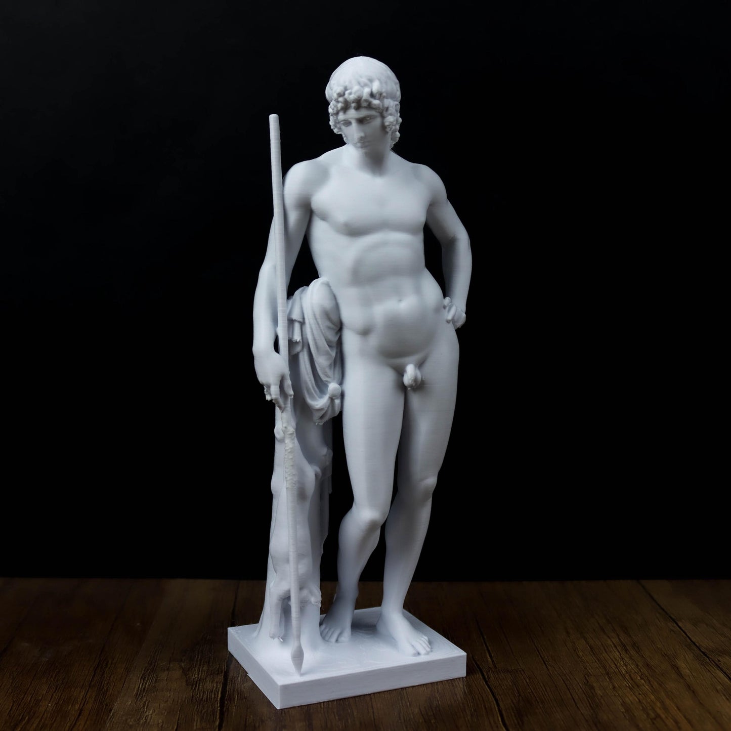 Adonis statue, Greek mythology sculpture, classical decor