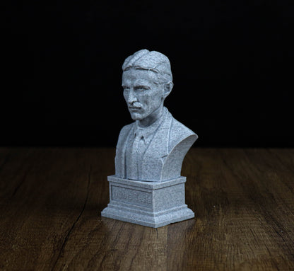 Nikola Tesla Bust, Serbian-American Inventor Statue, Sculpture Decor