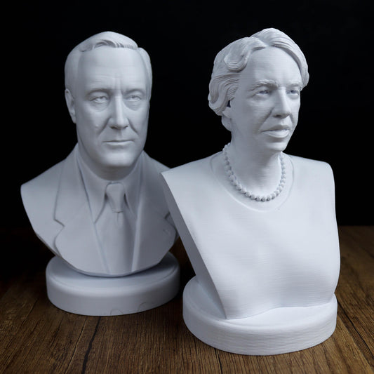 Eleanor and Franklin Roosevelt Busts