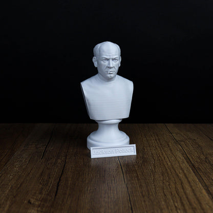 Jackson Pollock Bust, American Iconic Painter Sculpture, Artistic Home Decor