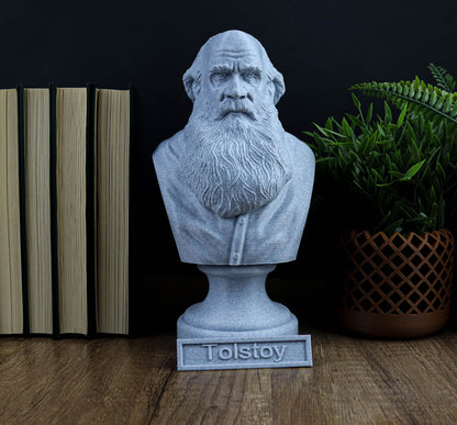 Leo Tolstoy Bust, Renaissance Polymath Statue, Sculpture Decoration, Home Decor
