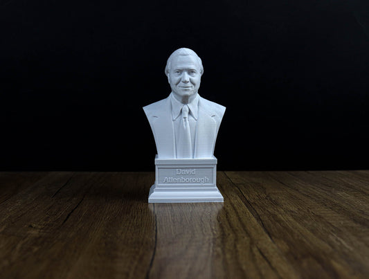 Sir David Attenborough Bust, British Broadcaster, Biologist and Author Statue