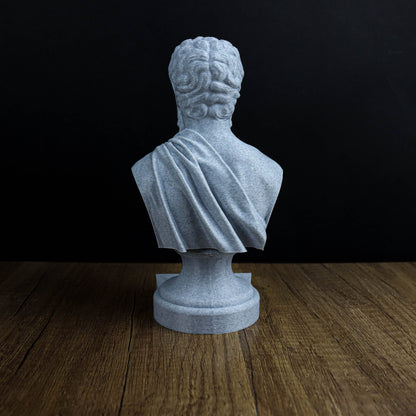 Epicurus Bust, Ancient Greek Thinker Statue, Wisdom and Serenity Art