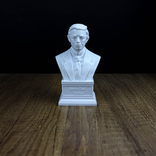 Jean Paul Sartre Bust: Existentialist Philosopher Sculpture