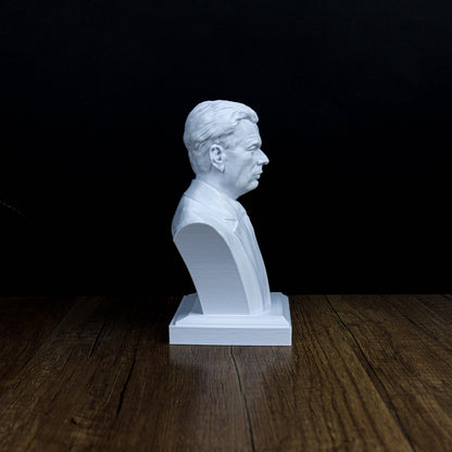 Aldous Huxley Bust, English Writer and Philosophe Statue, Brave New World Author Sculpture
