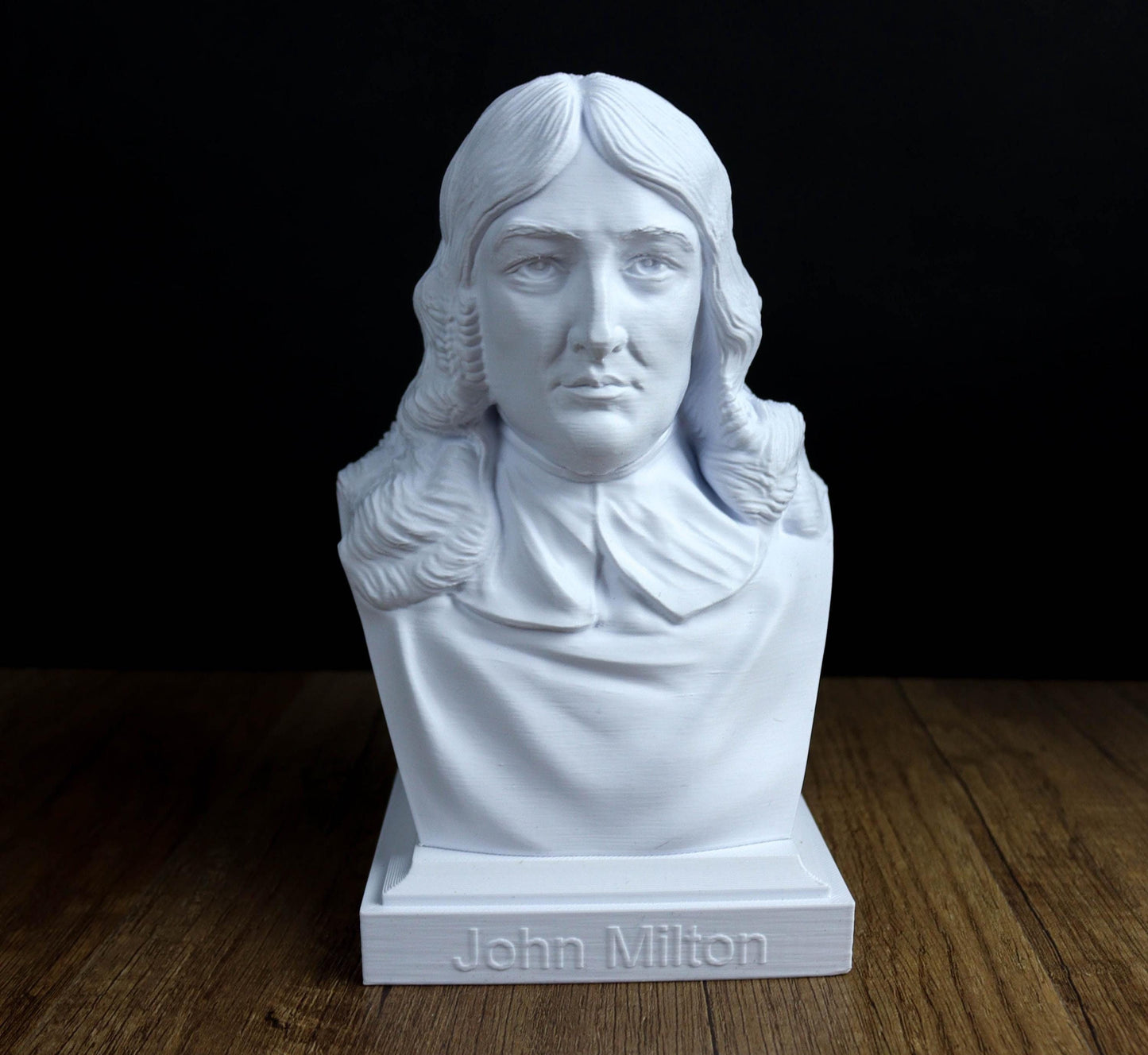 John Milton Bust, Paradise Lost Author Sculpture, Classic Literature, Gift for Poetry Lovers